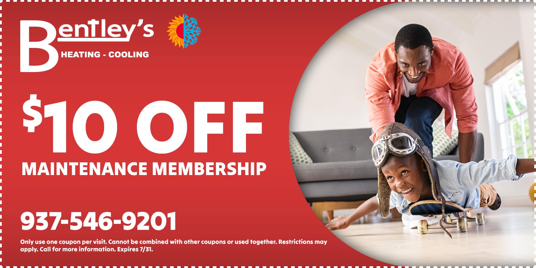 Coupon for  off maintenance membership.